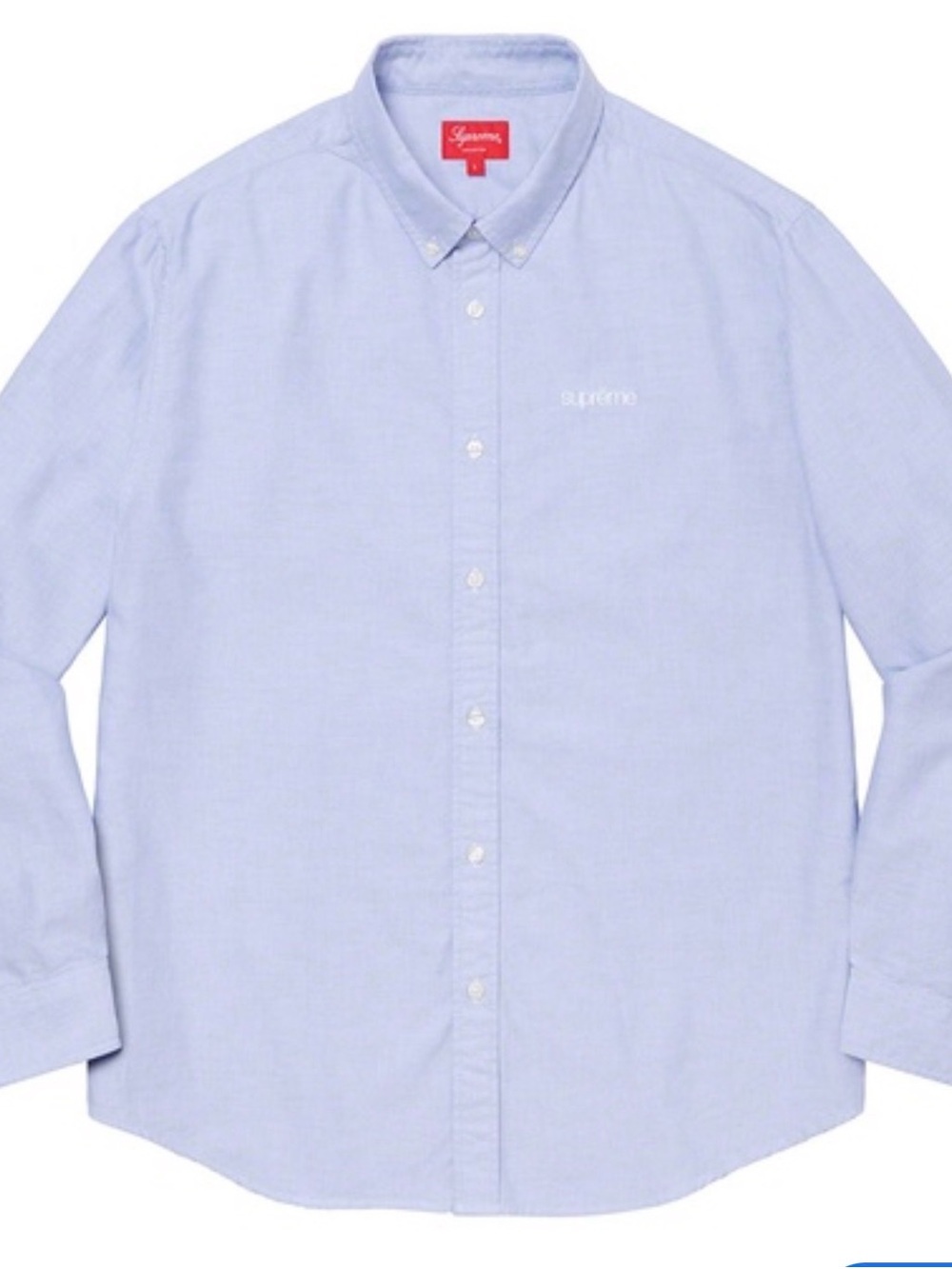 Supreme Oxford Shirt SS20 Teal Light Blue Button Down Size Medium